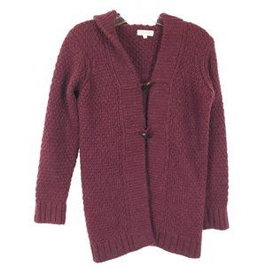 Cocogio Made in Italy Knit Hooded Cardigan Sweater